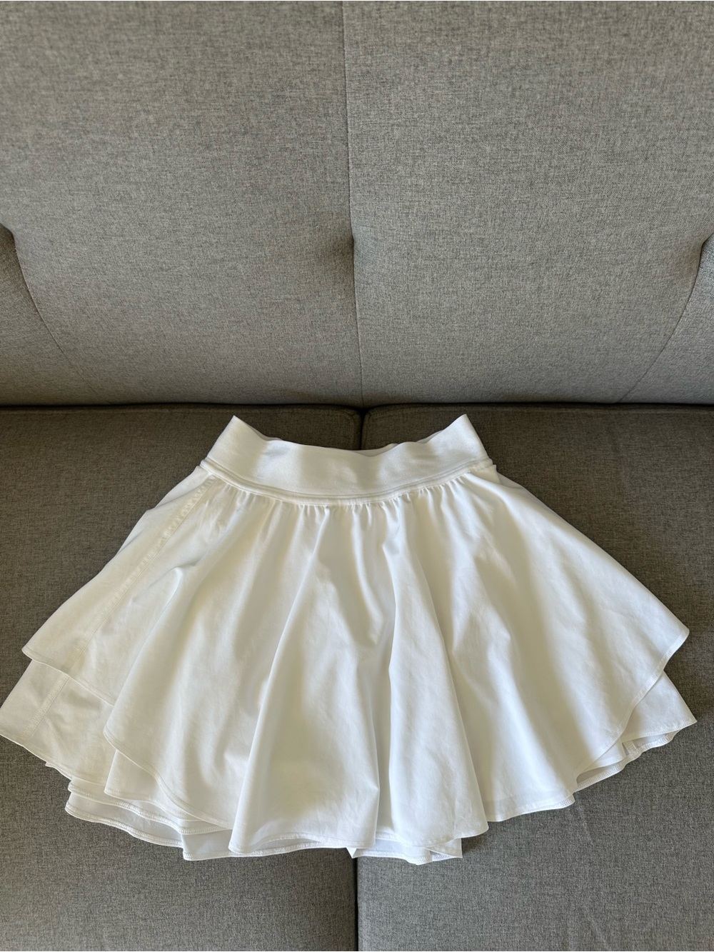 Lululemon Court Rival High Rise Skirt Long Length White